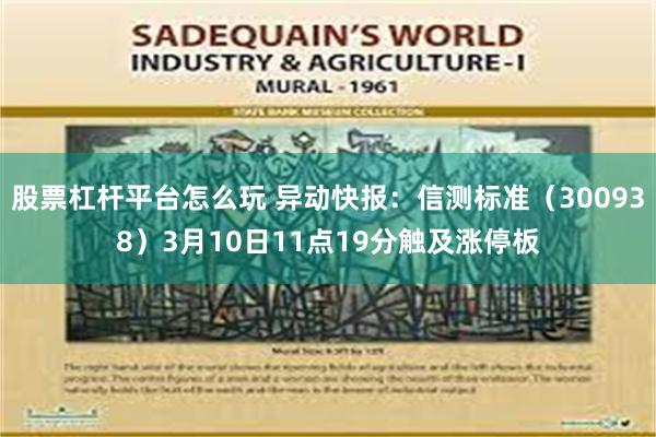 股票杠杆平台怎么玩 异动快报：信测标准（300938）3月10日11点19分触及涨停板