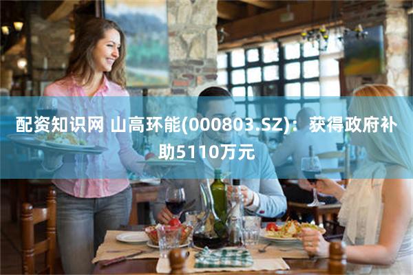 配资知识网 山高环能(000803.SZ)：获得政府补助5110万元