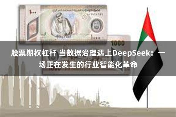 股票期权杠杆 当数据治理遇上DeepSeek：一场正在发生的行业智能化革命
